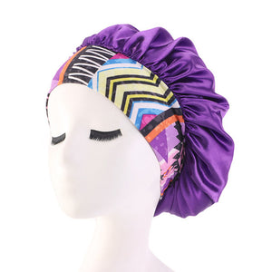 Colorful Satin Bonnet Hair Wrap Cap Hat Headband Headwear