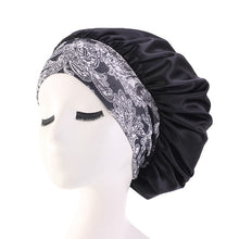 Load image into Gallery viewer, Colorful Satin Bonnet Hair Wrap Cap Hat Headband Headwear
