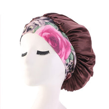 Load image into Gallery viewer, Colorful Satin Bonnet Hair Wrap Cap Hat Headband Headwear
