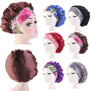 Colorful Satin Bonnet Hair Wrap Cap Hat Headband Headwear