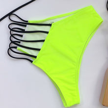 Load image into Gallery viewer, Push Up Padded Cross Bandage Hollow Out Bikini Set
