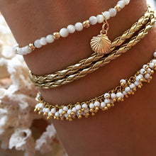 Load image into Gallery viewer, Bohemian Anklets (Pearl Shell Star Beads)
