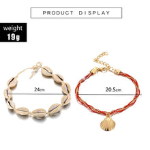 Load image into Gallery viewer, Bohemian Anklets (Pearl Shell Star Beads)
