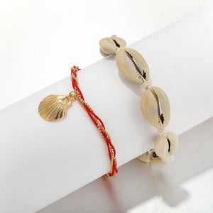 Bohemian Anklets (Pearl Shell Star Beads)