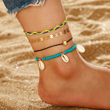 Load image into Gallery viewer, Bohemian Anklets (Pearl Shell Star Beads)
