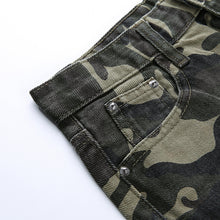Load image into Gallery viewer, Camouflage Denim Shorts
