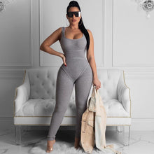 Load image into Gallery viewer, Casual Workout Rompers Jumpsuit Womens Sexy Backless Sleeveless Fitness ActiveWear Bodycon Fashion Jumpsuits 2020 New Summer
