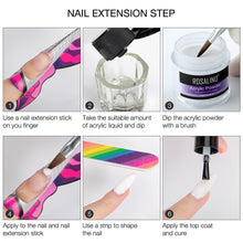 Load image into Gallery viewer, Acrylic Nail Kit For Manicure Set Nail Art Decoration 10g Powder Extension Carved Gel Nail Polish Set Top Base
