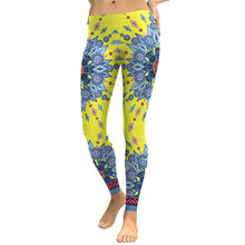 Load image into Gallery viewer, Lotus Flower Bomb Mid-Waist Leggings
