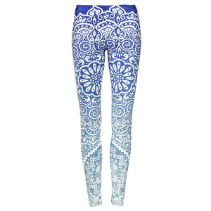 Lotus Flower Bomb Mid-Waist Leggings