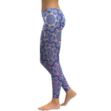 Load image into Gallery viewer, Lotus Flower Bomb Mid-Waist Leggings
