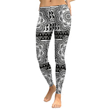 Load image into Gallery viewer, Lotus Flower Bomb Mid-Waist Leggings
