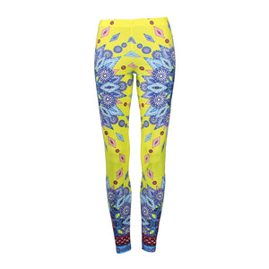 Lotus Flower Bomb Mid-Waist Leggings