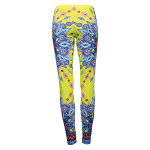 Lotus Flower Bomb Mid-Waist Leggings