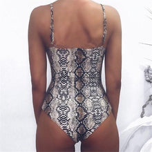 Load image into Gallery viewer, Snake Skin Print Sleeveless Bodysuit
