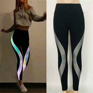 Rainbow Reflective Glow in the Dark Leggings