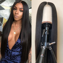 Load image into Gallery viewer, Brazilian Remy Straight Pre Plucked Hairline 13X4 360 Lace Frontal Human Hair Wigs
