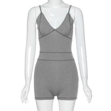 Load image into Gallery viewer, Deep V Neck Sleeveless Bodycon Romper
