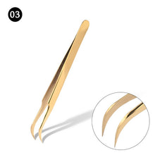 Load image into Gallery viewer, Gold Decor Anti-static 1 Piece Stainless Steel Eyebrow Tweezers For Eyelash Extension
