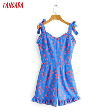 Load image into Gallery viewer, Heart Print Adjustable Spaghetti Strap Sleeveless Romper
