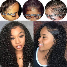 Load image into Gallery viewer, Lace Front Human Hair Wigs 13x4 Brazilian Kinky Curly Human Hair Wigs Pre-Plucked with Baby Hair
