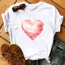 Load image into Gallery viewer, Heart Print T-Shirts

