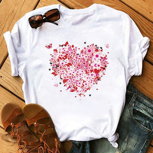 Heart Print T-Shirts