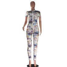 Load image into Gallery viewer, Vintage Print Bodycon Jumpsuit
