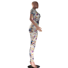Load image into Gallery viewer, Vintage Print Bodycon Jumpsuit
