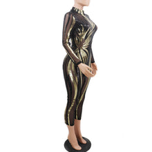 Load image into Gallery viewer, O-Neck Full Sleeve Sequined Bandage Jumpsuit
