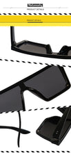 Load image into Gallery viewer, Over Sized Vintage Mirror Square Flat Top Rivet Gradient Lens Sunglasses **UV400 Protection
