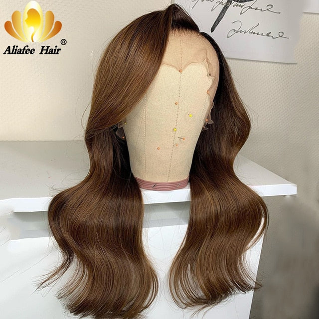 Remy Body Wave 13x4 Lace Front Glueless Human Hair 150% 180% Density Wigs