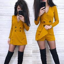 Load image into Gallery viewer, V-Neck Long Sleeve Romper
