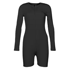 Load image into Gallery viewer, Solid Long Sleeve Bodycon Romper
