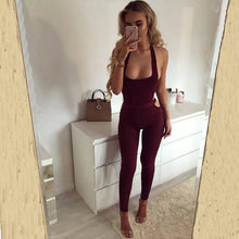 Load image into Gallery viewer, Hollow Out Waist Bodycon Jumpsuit
