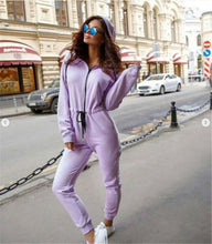 Load image into Gallery viewer, Long Sleeve High Waist Drawstring Jumpsuit
