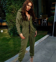 Load image into Gallery viewer, Long Sleeve High Waist Drawstring Jumpsuit
