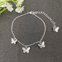 Load image into Gallery viewer, Gold &amp; Silver Color Butterfly Handmade Anklets
