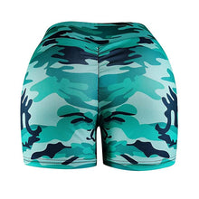 Load image into Gallery viewer, Camouflage Print High Waist Stretchy Bodycon Shorts
