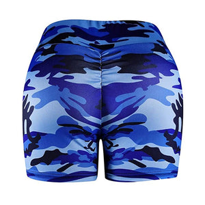 Camouflage Print High Waist Stretchy Bodycon Shorts