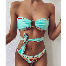 Load image into Gallery viewer, Brazilian High Cut Bandeau Bikini
