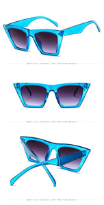 Retro Square Cat Eye Sunglasses