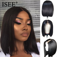 Load image into Gallery viewer, Malaysian Straight Short Human Hair 360 Lace Frontal Straight Bob Lace Front Human Hair Wigs
