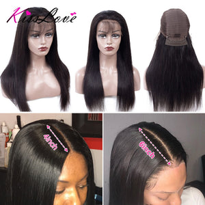13x4 & 13x6  Lace Frontal Human Hair Wigs Pre Plucked 180% Density Brazilian Straight Lace Frontal Wig with Baby Hair Remy