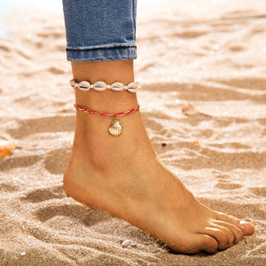 Bohemian Anklets (Pearl Shell Star Beads)