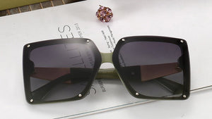 Retro Polarized Over Size Square Sunglasses