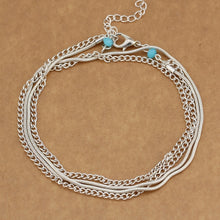 Load image into Gallery viewer, Silver Color Double Anklet Chain
