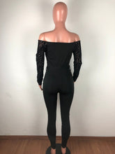 Load image into Gallery viewer, Zebra Print Mesh Sheer Black Jumpsuit
