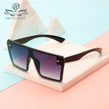 Load image into Gallery viewer, One Piece Over Sized Flat Top Clear Lens Square Sunglasses **UV400 Protection
