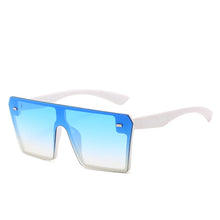 Load image into Gallery viewer, One Piece Over Sized Flat Top Clear Lens Square Sunglasses **UV400 Protection
